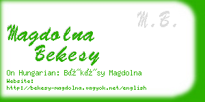 magdolna bekesy business card